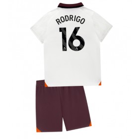Manchester City Rodri Hernandez #16 Borta Kläder Barn 2023-24 Kortärmad (+ Korta byxor)